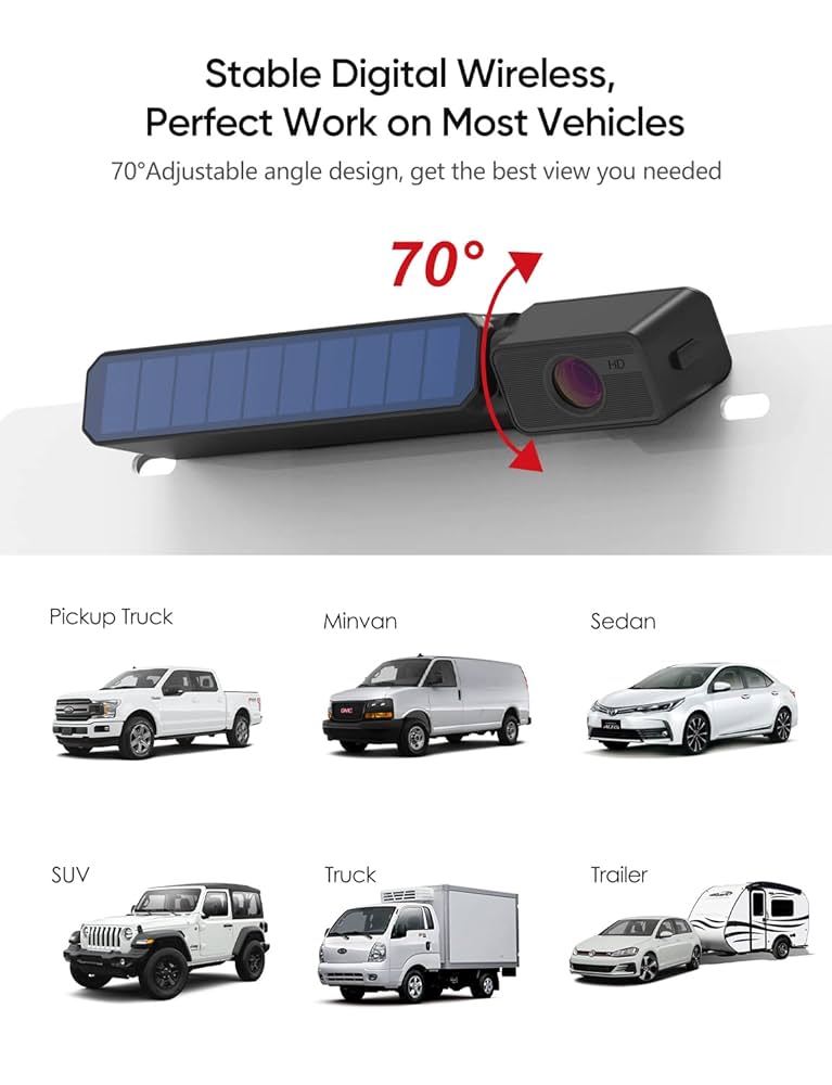 新品】Foxpark ワイヤレス バックカメラ 1080P Amazon.com: Foxpark Solar Wireless Backup Camera, 1080P 5